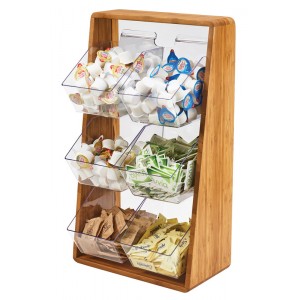 Bamboo Removable Compartment Condiment Holder