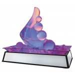 Large Mirror Ice Carving Pedestal with LED Feature